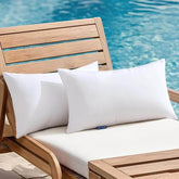 MIULEE 12x20 Outdoor Pillows,Set of 2 Throw Pillows Waterproof,Soft Support Throw Pillow Inserts Decorative Water Resistant Pillows for Patio Furniture and Garden - Miulee